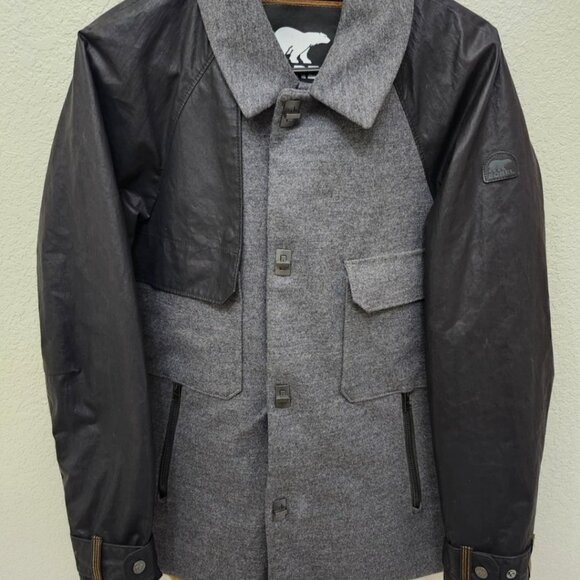 Sorel Jacket Women's Large Aylwin Trench Coat Goose Down Wool Winter Military - Picture 1 of 9